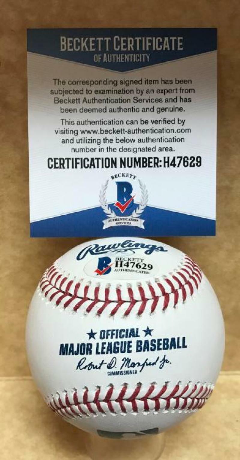 PATRICK CORBIN WASHINGTON NATIONALS SIGNED AUTO M.L. BASEBALL BECKETT H47629