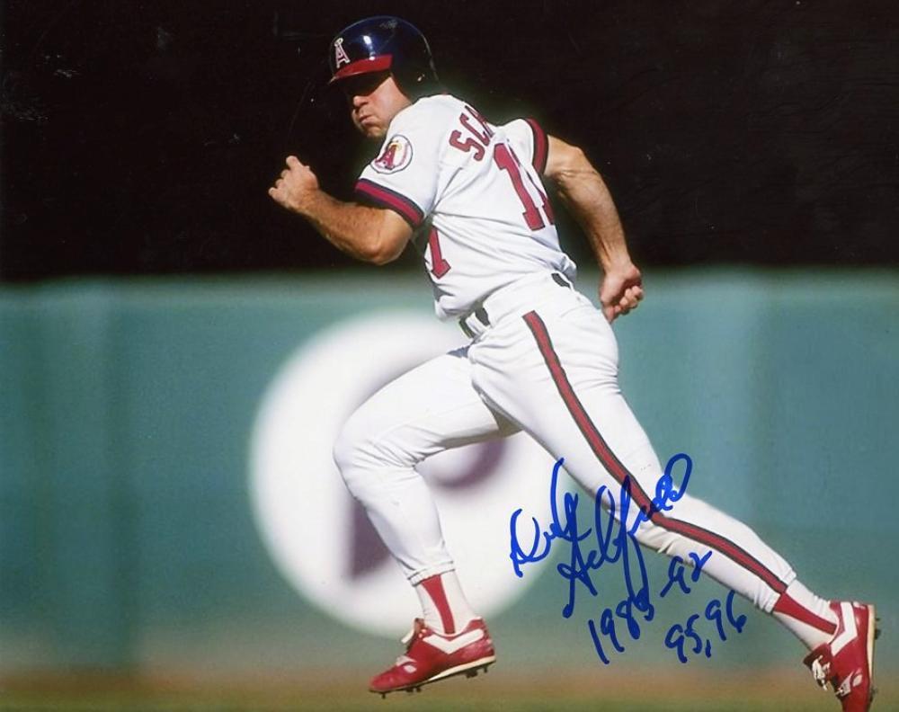 DICK SCHOFIELD ANGELS 1983-92, 95,96 SIGNED AUTOGRAPHED 8X10 PHOTO W/COA