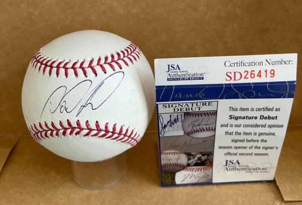 DESMOND LINDSAY NEW YORK METS ROOKIE YEAR SIGNED AUTO M.L. BASEBALL JSA SD26419