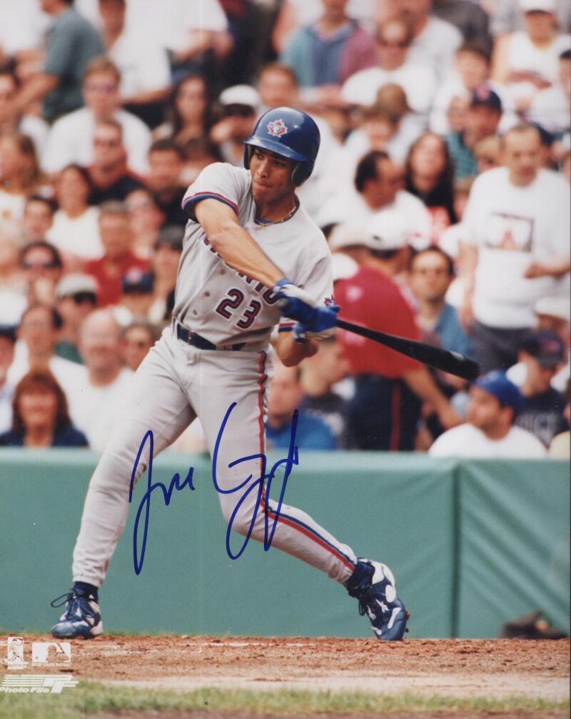 JOSE CRUZ JR BLUE JAYS SIGNED AUTOGRAPHED 8X10 PHOTO W/ COA