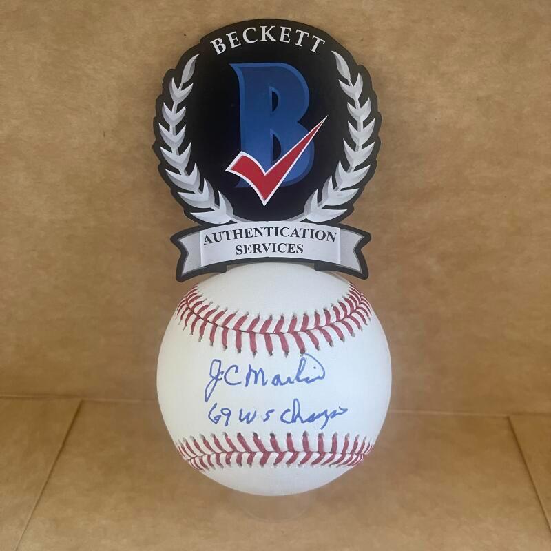 J.C. MARTIN METS 69 W.S. CHAMPS SIGNED AUTO M.L. BASEBALL  BAS AUTHENICATED