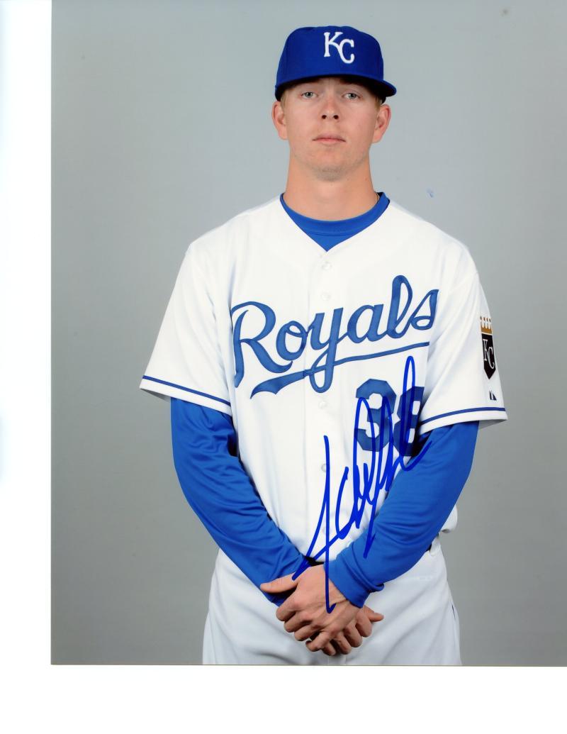 JOHN LAMB KANSAS CITY ROYALS SIGNED 8X10 PHOTO COA