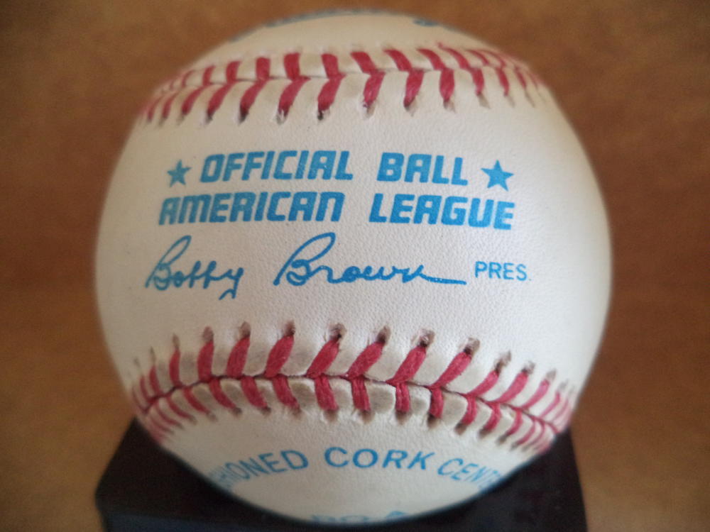 BOBBY SHANTZ 1952 AL MVP SIGNED AUTOGRAPHED A.L. BASEBALL W/COA 