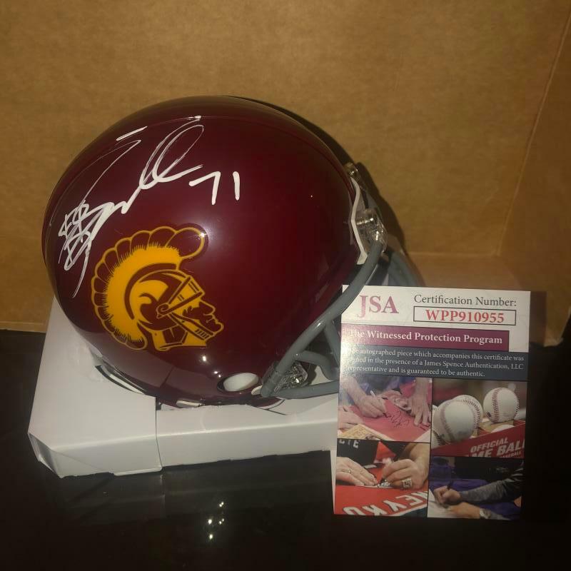 TONY BOSELLI USC TROJANS  SIGNED RIDDELL MINI HELMET JSA COA WPP910955