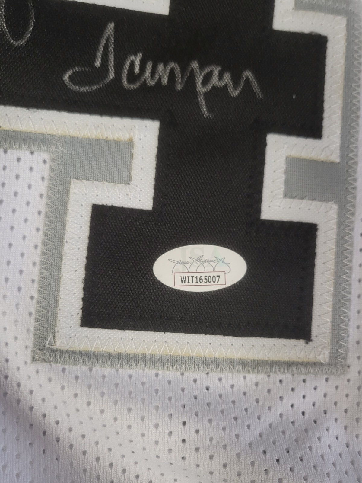 GEORGE GERVIN #44 SAN ANTONIO SPURS SIGNED AUTOGRAPHED CUSTOM JERSEY SIZE XL JSA