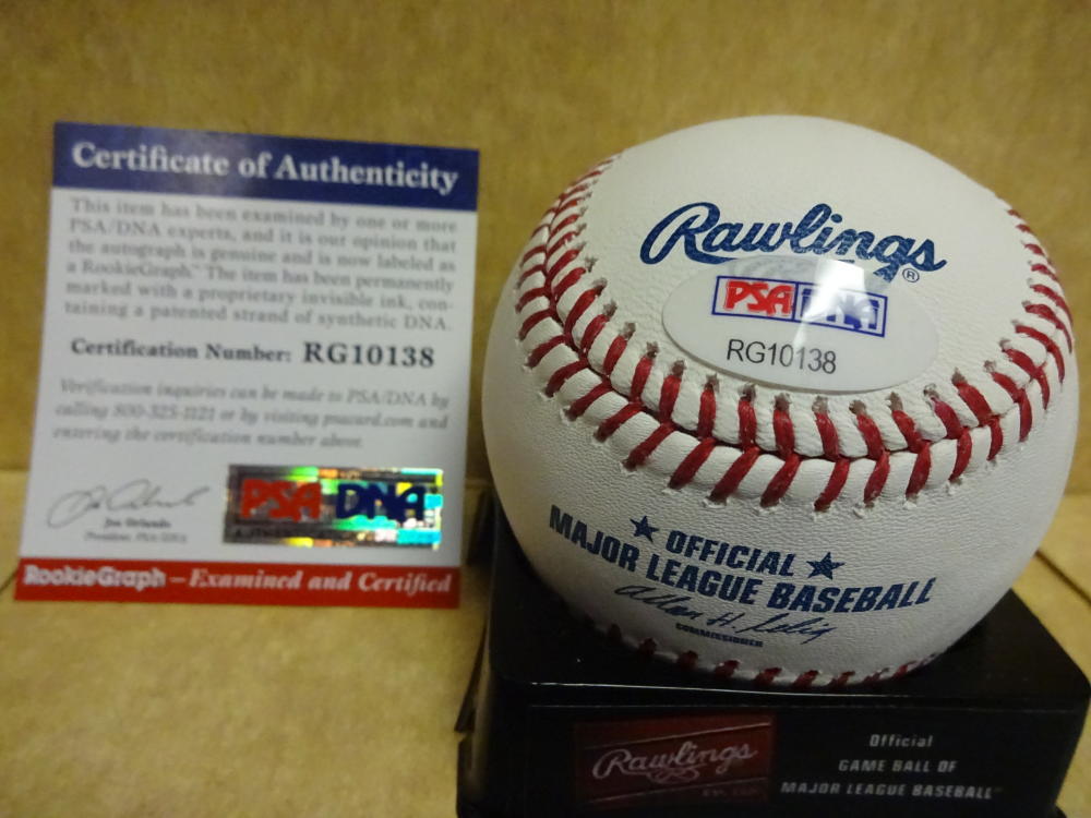 DAVID DAHL COLORADO ROCKIES ROOKIE GRAPH SIGNED M.L. BASEBALL PSA RG10138