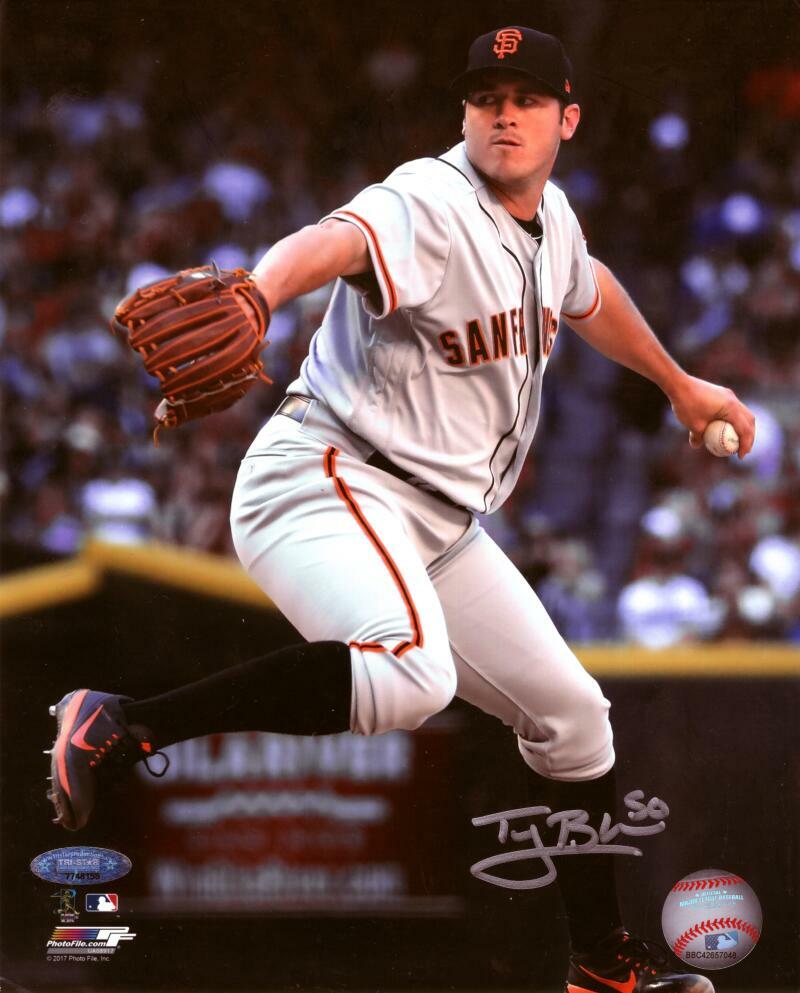 TYLER BEEDESAN FRANCISCO GIANTS TRISTAR SIGNED AUTOGRAPHED 8X10 PHOTO W/ COA