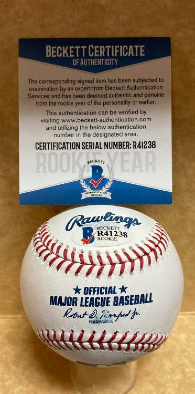ALEX SANTOS ROOKIE YEAR PEREFECT GAME SIGNED AUTO M.L. BASEBALL BECKETT R41238