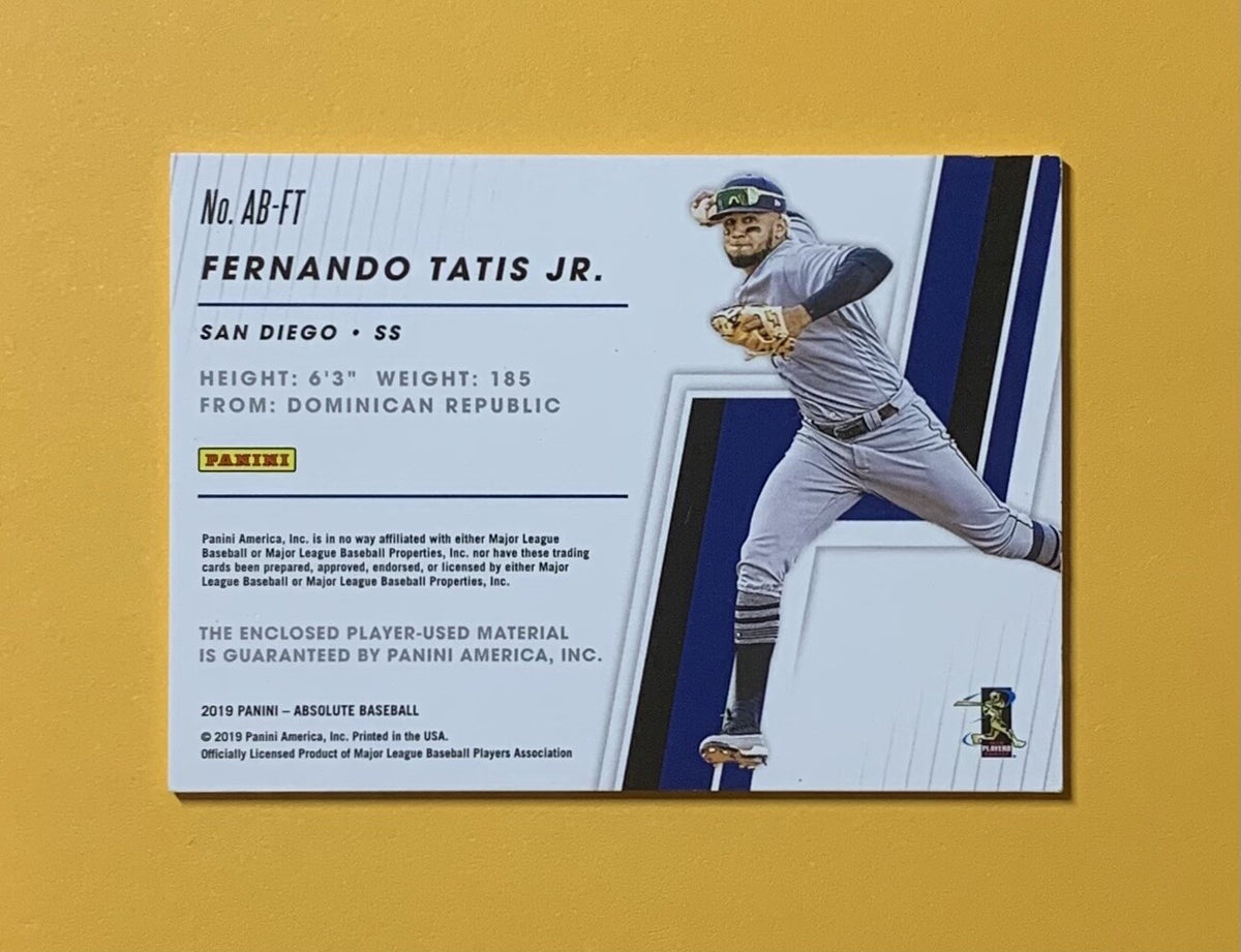 2019 PANINI ABSOLUTE FERNANDO TATIS JR. ROOKIE TRIPLE RELIC #AB-FT PADRES