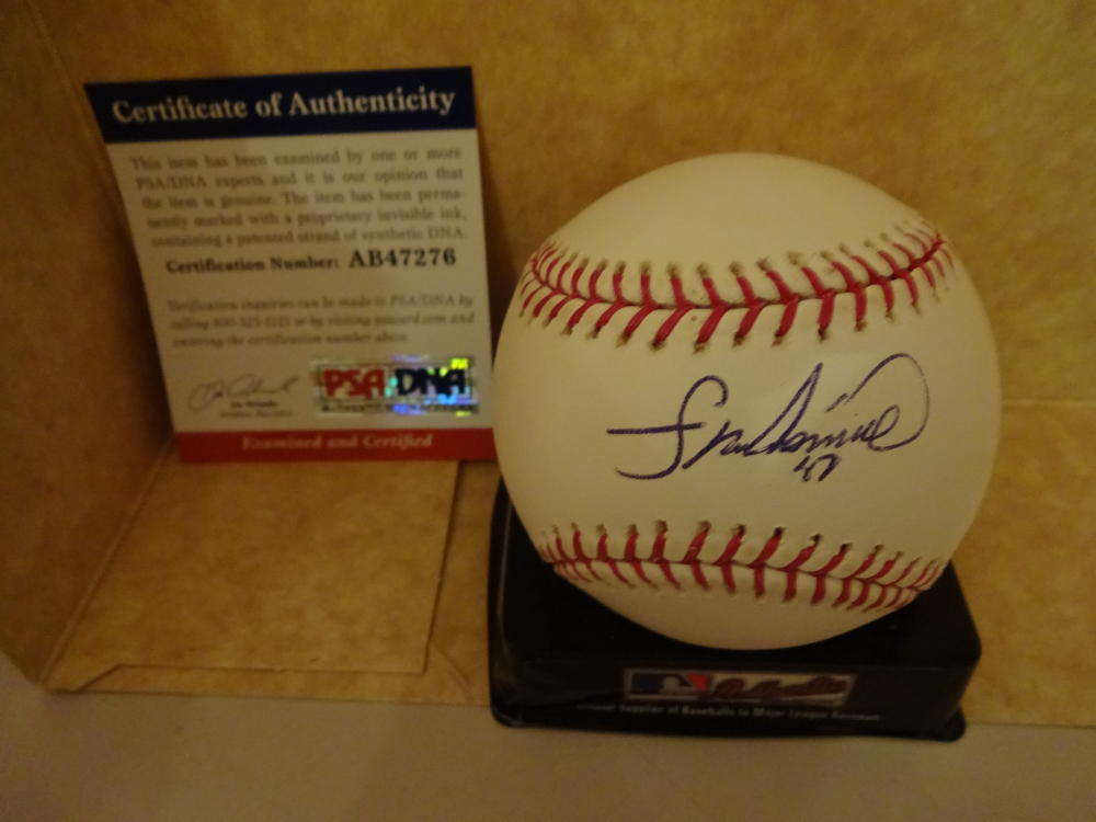 FRANCISCO  LIRIANO  HOUSTON ASTROS    SIGNED AUTOGRAPHED  BASEBALL PSA AB47