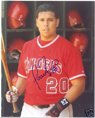 JUAN RIVERA ANAHEIM ANGELS SIGNED 8X10 PHOTO W/COA