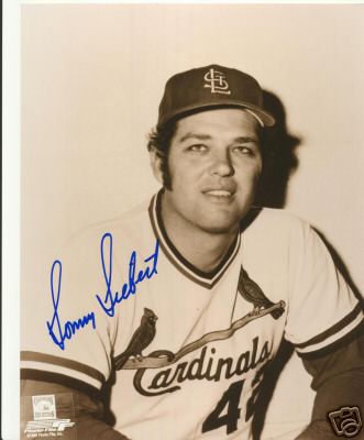 SONNIE SIEBERT ST. LOUIS CARDINALS SIGNED 8X10 PHOTO