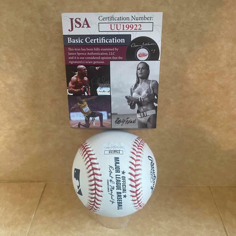 JARROD SALTALAMACCHIA BOSTON RED SOX 2013 WS CHAMPS SIGNED M.L. BASEBALL JSA UU1