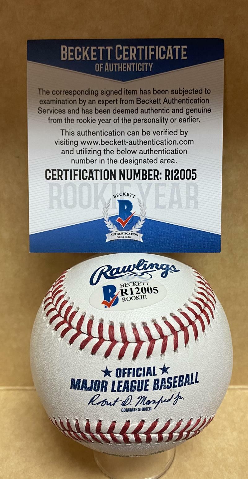 NICK NEIDERT MIAMI MARLINS ROOKIE YEAR SIGNED AUTO M.L. BASEBALL BECKETT R12005