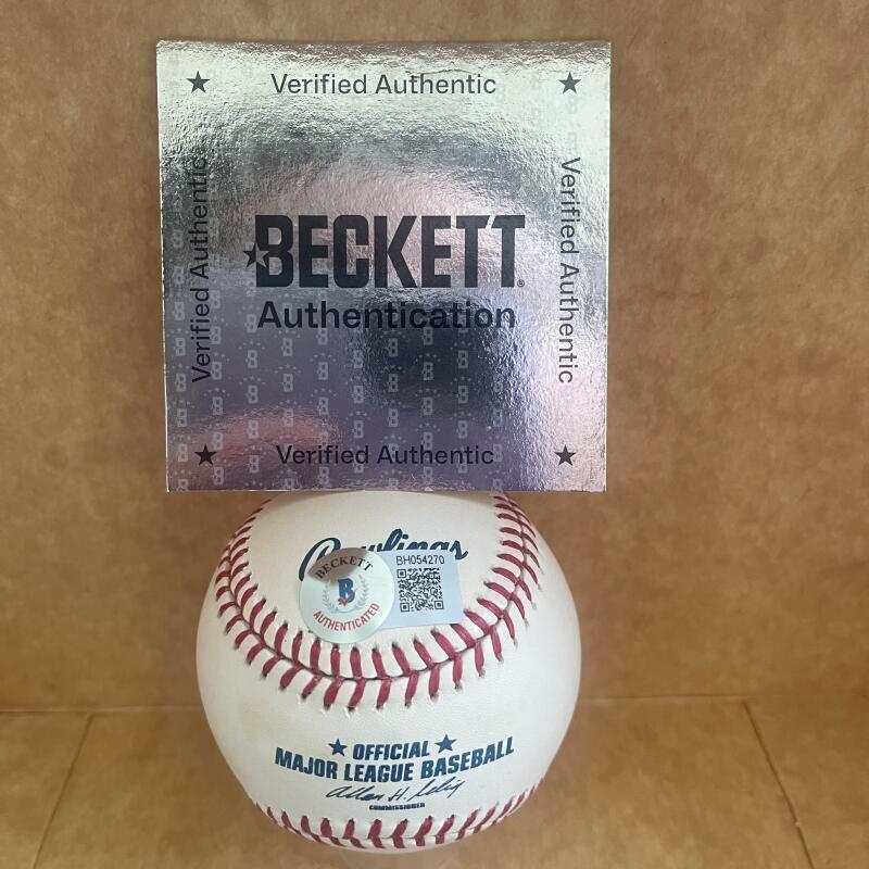 MIKE LIEBERTHAL PHILLIES RED SOX SIGNED AUTOGRAPHED M.L. BASEBALL BECKETT AUTH