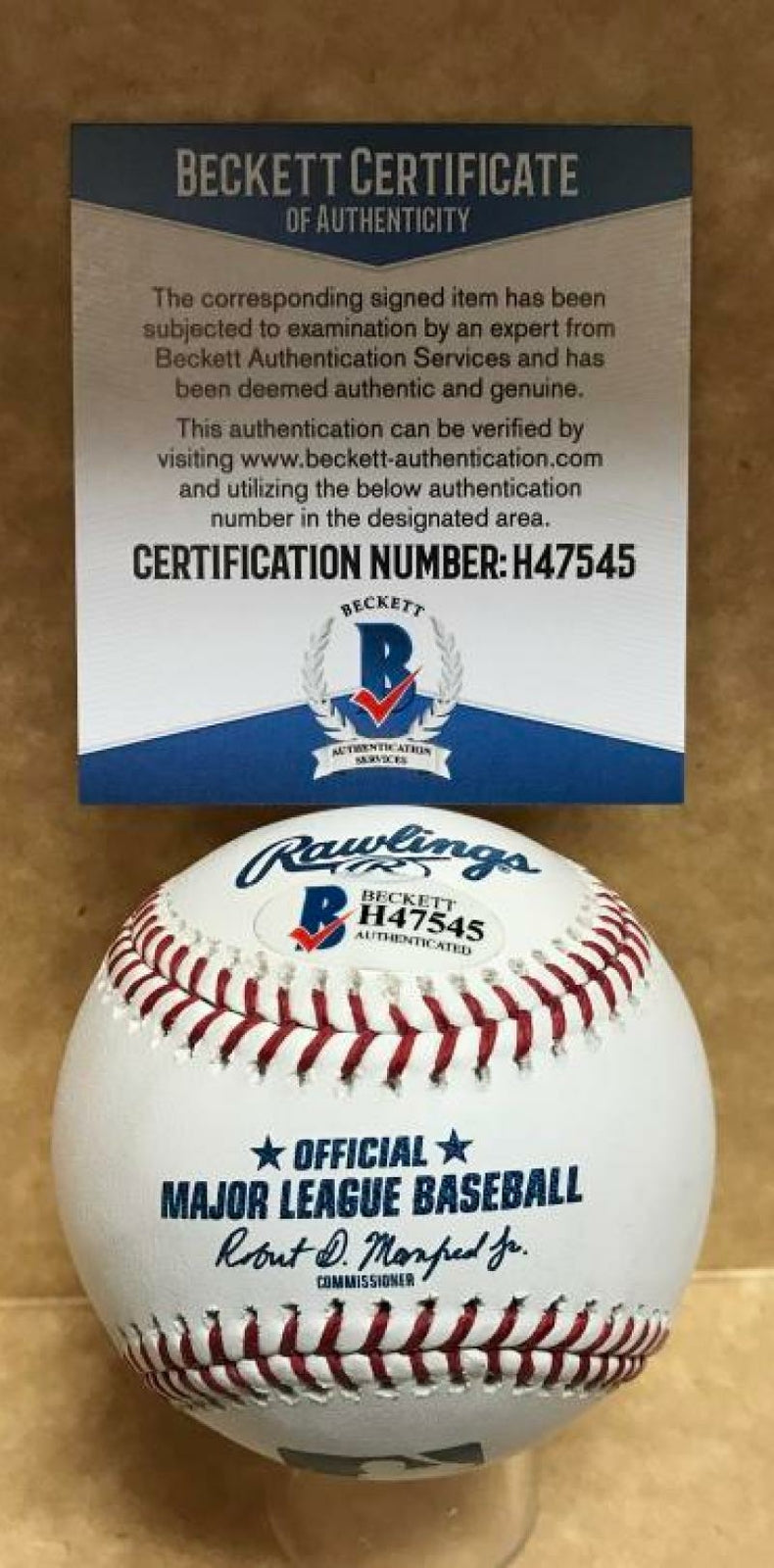 BRAD PEACOCK HOUSTON ASTROS SIGNED AUTO M.L. BASEBALL BECKETT H47545