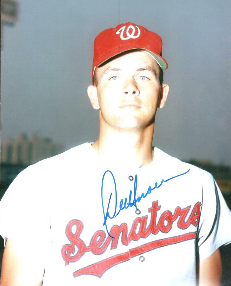 DEL UNSER  WASHINGTON SENATORS SIGNED 8X10 PHOTO W/ COA