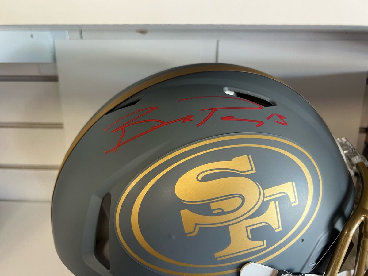 BROCK PURDY 49ERS SIGNED AUTOGRAPHED SALUTE PRO LINE FULL SIZE HELMET FANATICS
