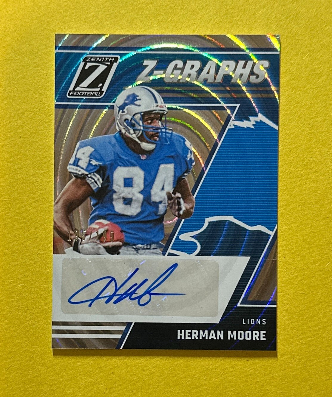 2023 PANINI ZENITH HERMAN MOORE AUTOGRAPH /199 #ZG-HME LIONS