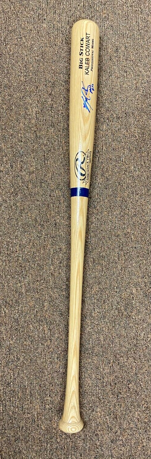 KALEB COWART ANGELS SIGNED AUTOGRAPHED AUTO BLONDE RAWLINGS ENGRAVED BAT W/COA *