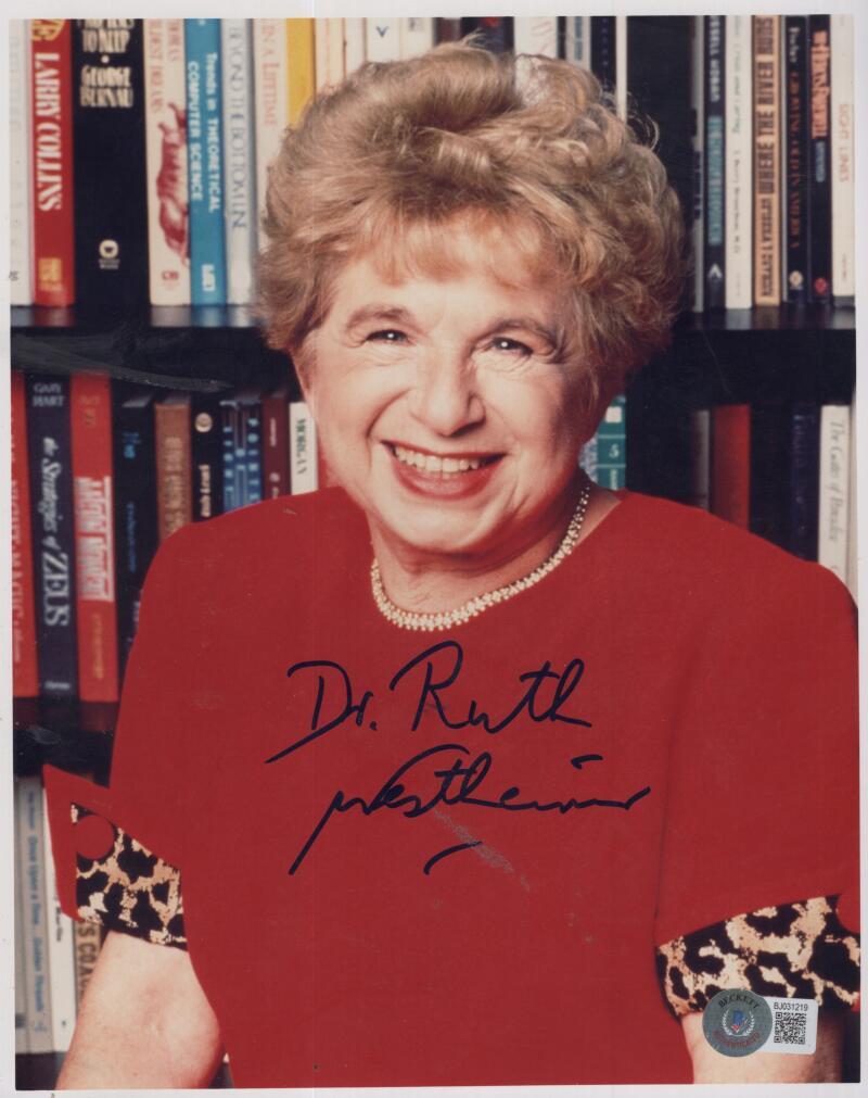 DR. RUTH WESTHEIMER SEX DOCTOR SIGNED 8X10 PHOTO BECKETT AUTH