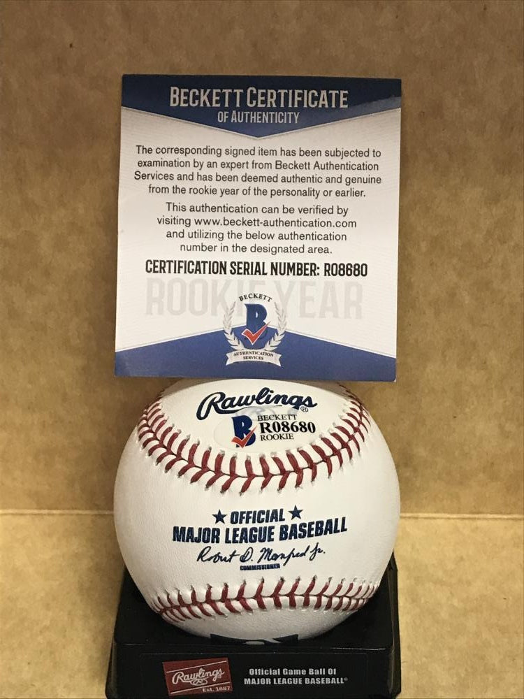 RYDER JONES SAN FRANCISCO GIANTS ROOKIE YEAR SIGNED M.L. BASEBALL BECKETT R08680