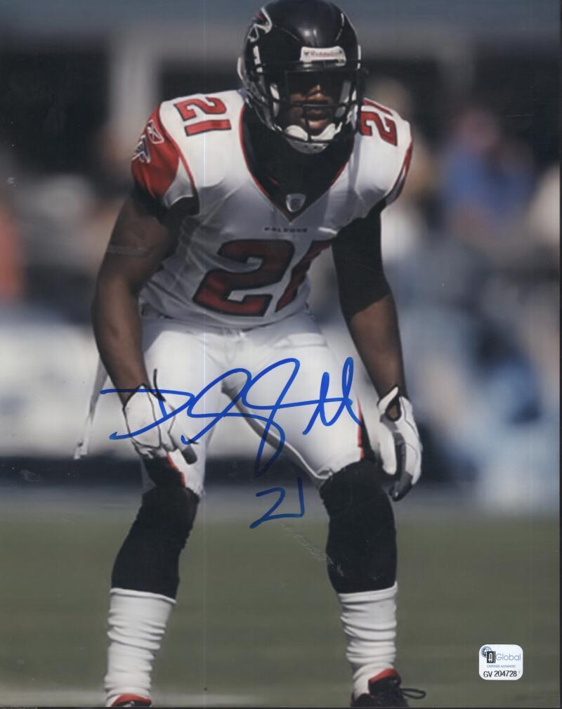 DEANGELO HALL FALCONS GLOBAL  SIGNED AUTOGRAPHED 8X10 PHOTO W/ COA