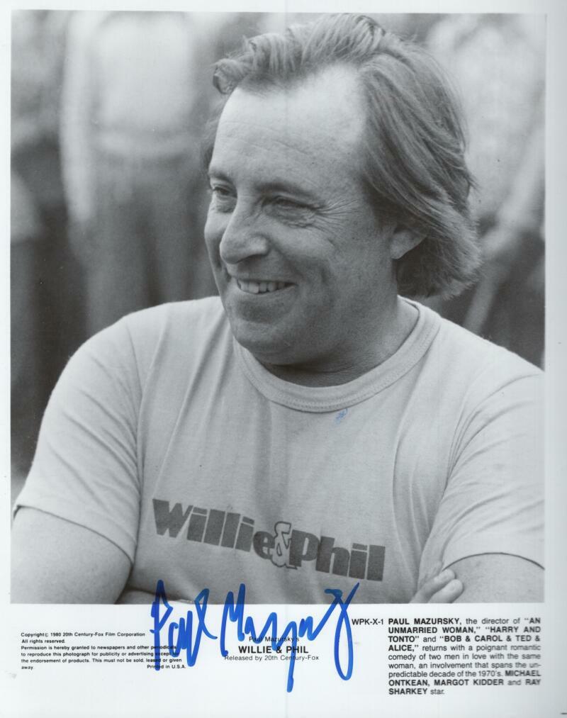 PAUL MAZURSKY "WILLIE & PHIL" SIGNED AUTOGRAPHED 8X10 PHOTO W/ COA