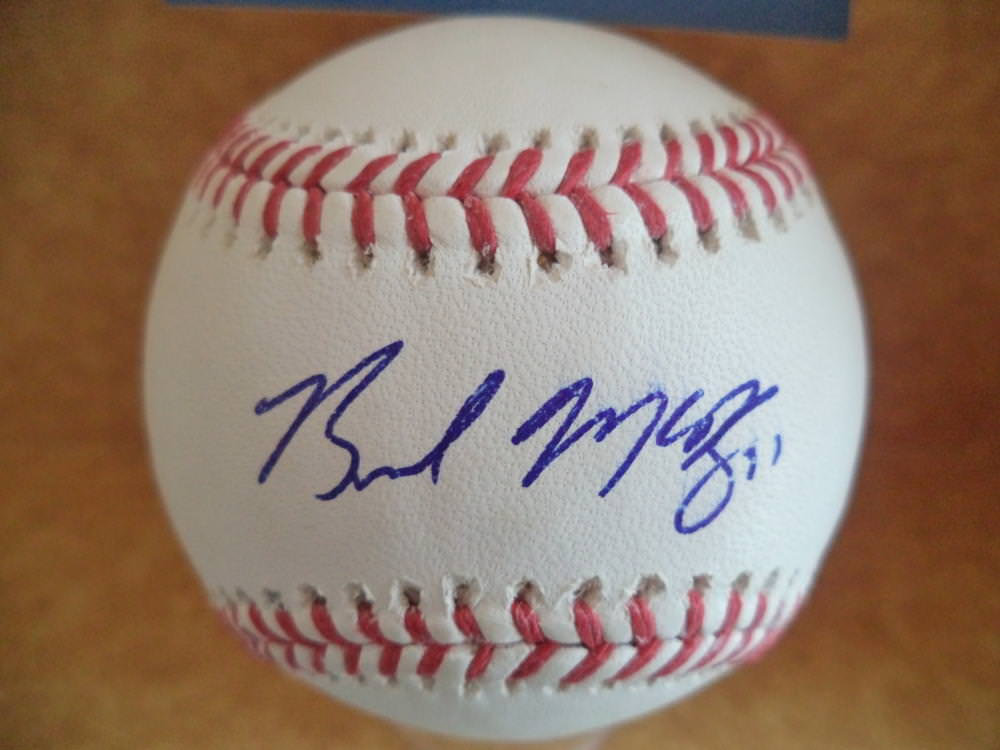 BRENDAN MCKAY TAMPA BAY RAYS ROOKIE YEAR SIGNED M.L. BASEBALL BECKETT R01273