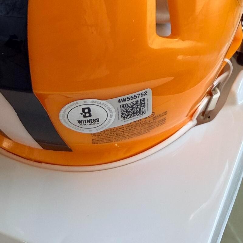 A.J. DUHE LSU SIGNED AUTOGRAPHED MINI HELMET BECKETT