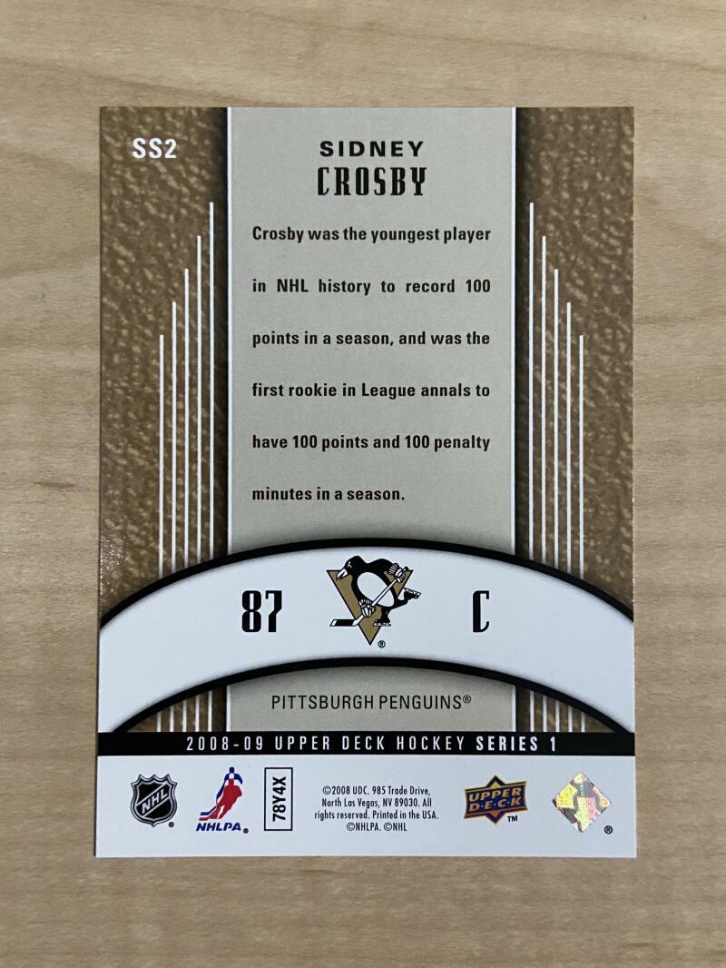 2008-09 UD SERIES 1 SIDNEY CROSBY SUPER SKILLS SS2