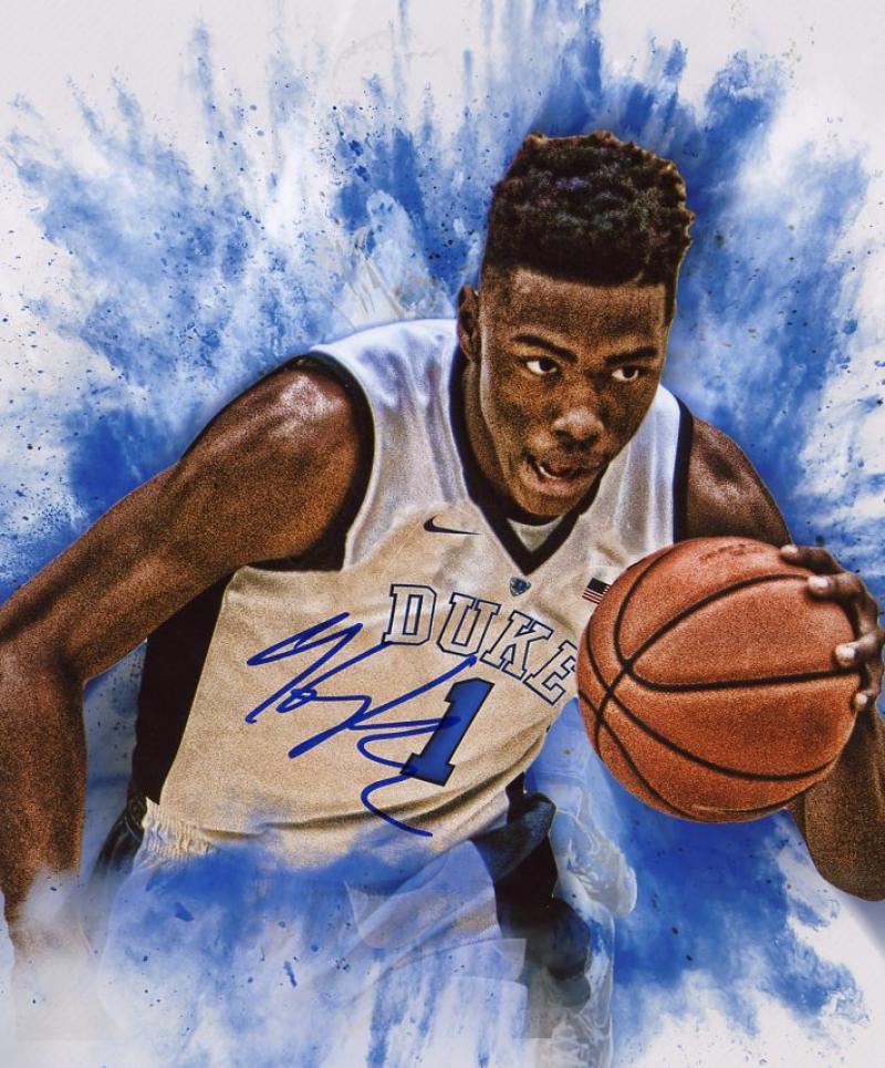 HARRY GILES DUKE BLUE DEVILS  #1 EDIT SIGNED AUTOGRAPHED 8X10 PHOTO W/COA