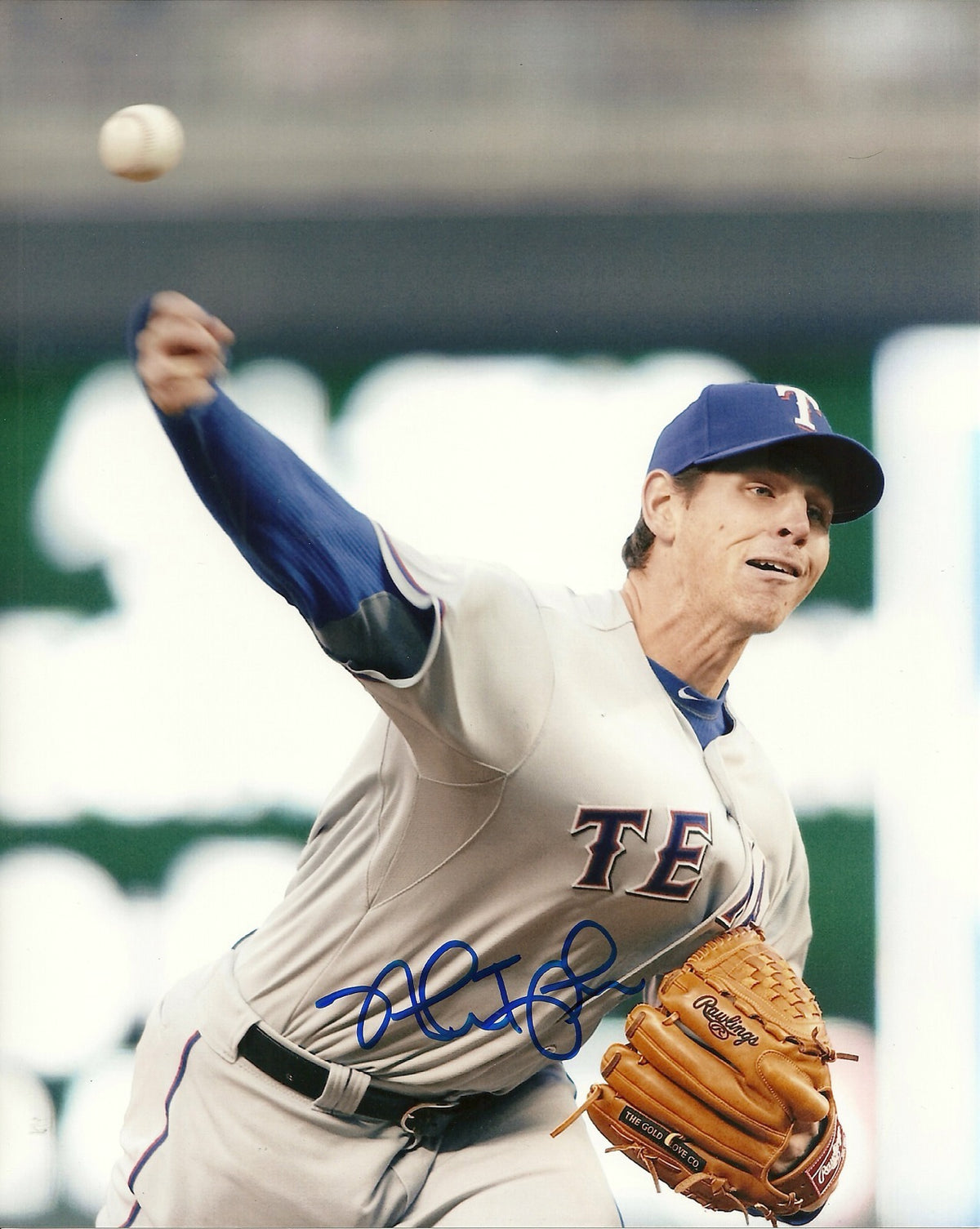 NICK TEPESCH TEXAS RANGERS SIGNED AUTOGRAPHED 8x10 PHOTO W/COA THROWING 