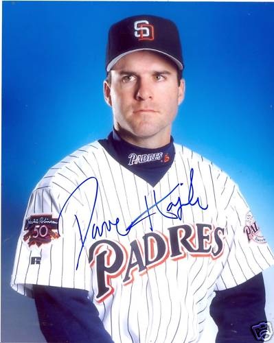 DAVE HAJEK SAN DIEGO PADRES SIGNED 8X10 PHOTO W/COA