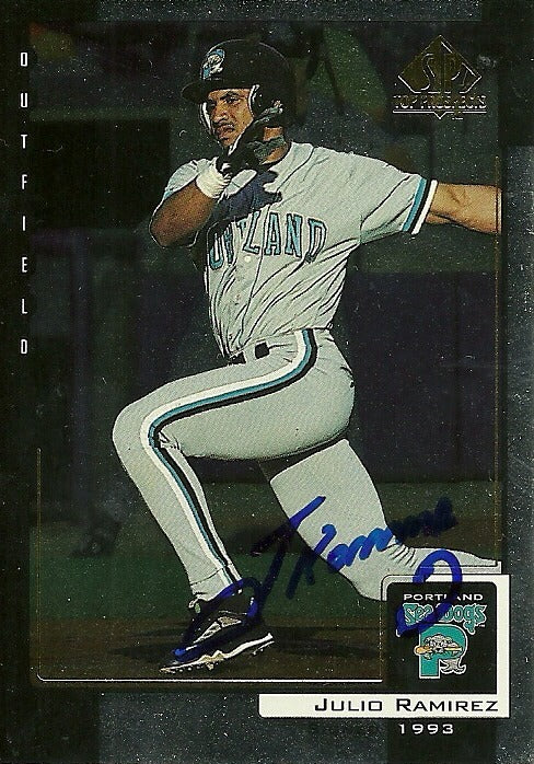 JULIO RAMIREZ PORTLAND SEA DOGS SIGNED AUTOGRAPHED 1999 UPPER DECK CARD #76 COA