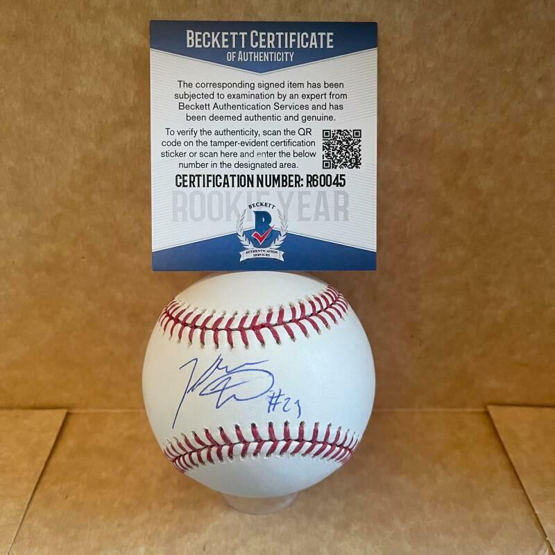 KAHLIL WATSON MIAMI MARLINS ROOKIE YEAR SIGNED M.L. BASEBALL BECKETT