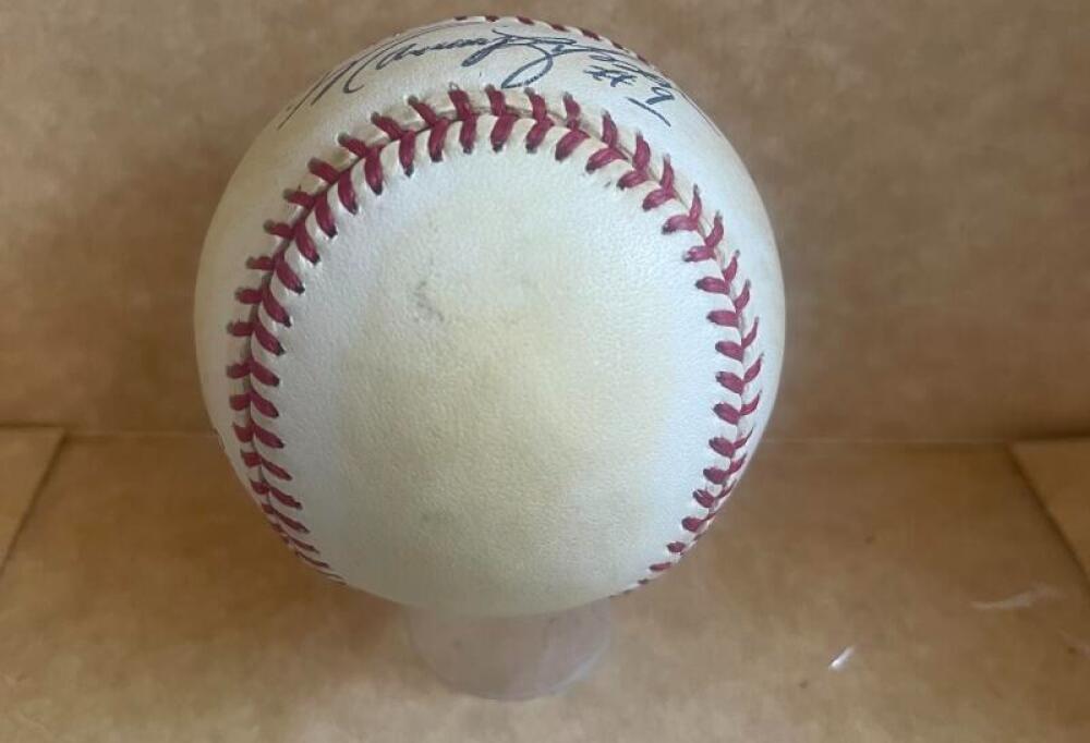 MARQUIS GRISSOM BRAVES/GIANTS  SIGNED AUTOGRAPHED N.L. BASEBALL BECKETT AUTH