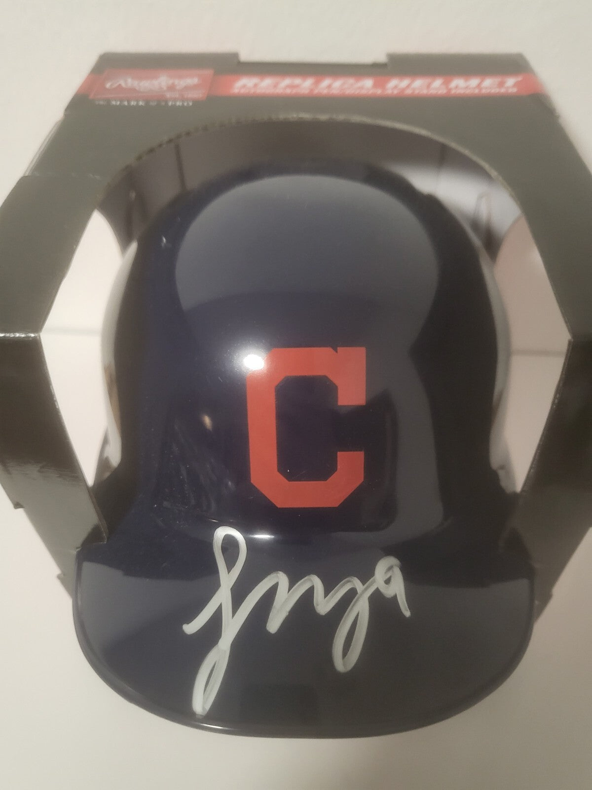 FERANCISCO MEJIA CLEVELAND INDIANS SIGNED AUTOGRAPHED RAWLINGS MINI HELMET JSA