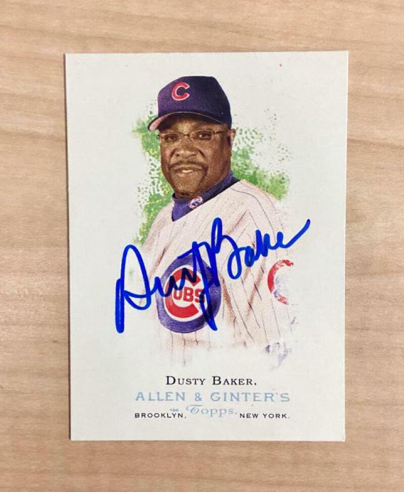 DUSTY BASKER CHICAGO CUBS SIGNED AUTOGRAPHED 2006 TOPPS CARD #293 W/COA