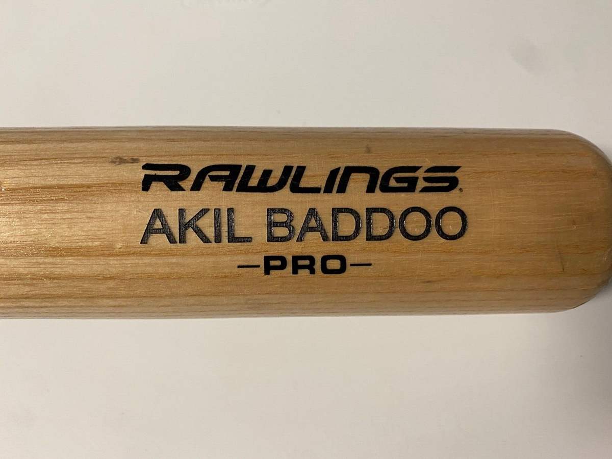 AKIL BADDOO DETROIT TIGERS SIGNED AUTOGRAPHED RAWLINGS PRO BAT W/COA