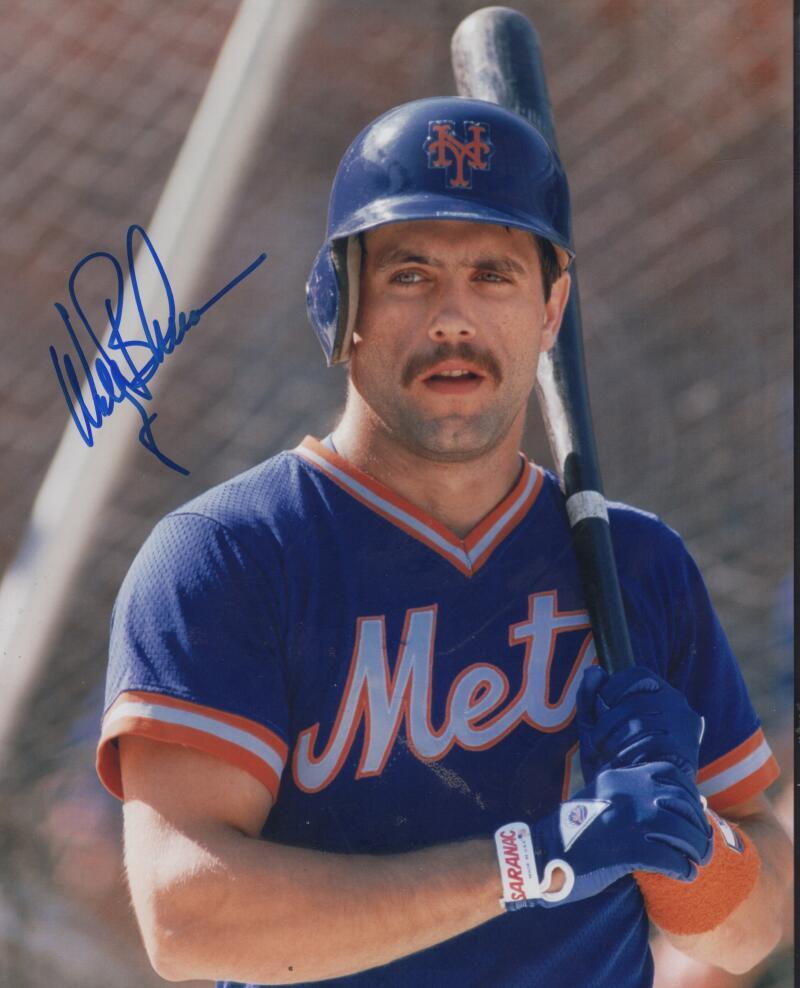 WALLY BACKMAN METS SIGNED AUTOGRAPHED 8X10 PHOTO W/ COA