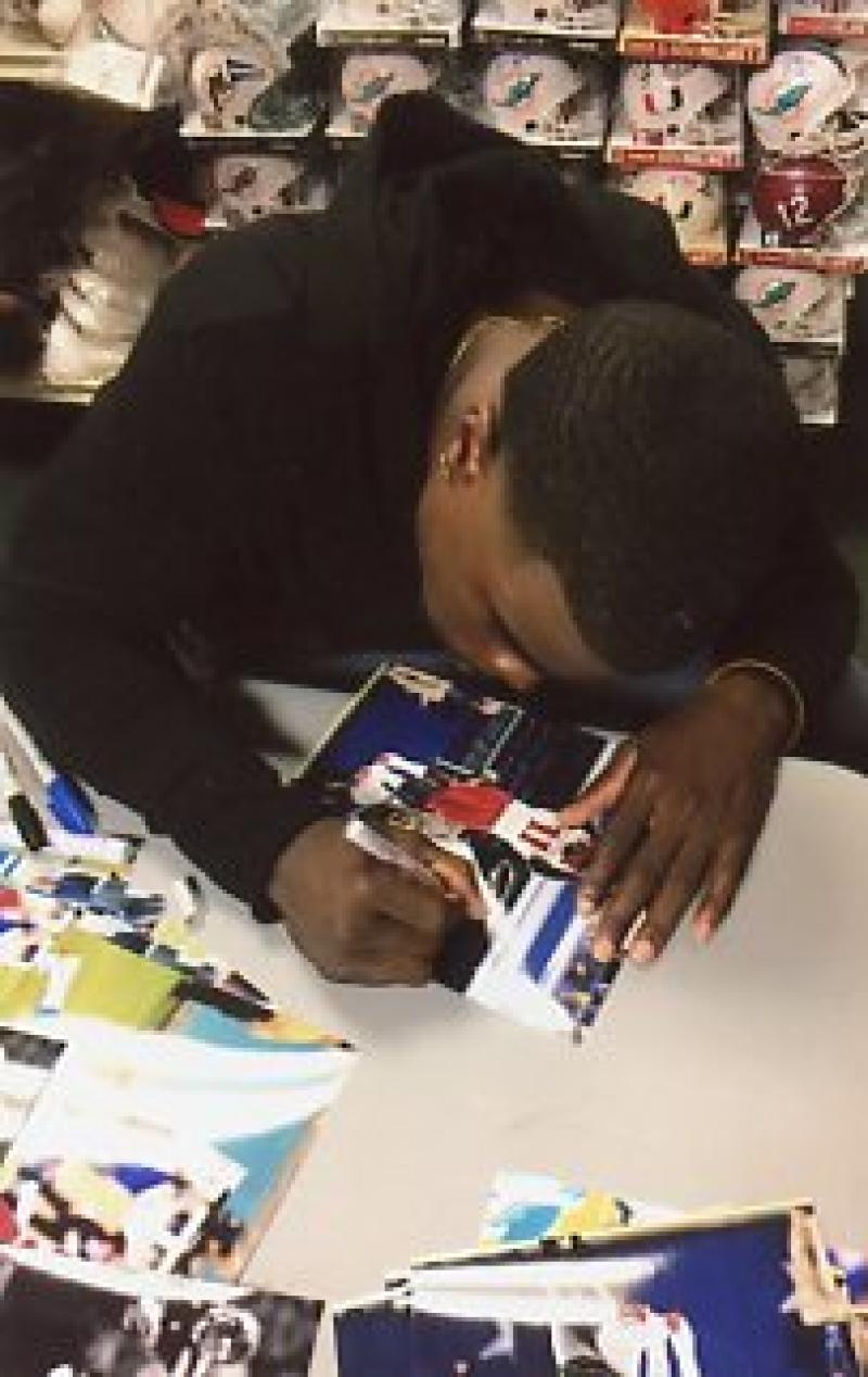 JAKEEM GRANT TEXAS TECH RED RAIDERS #11 SIGNED IN BLACK 8X10 PHOTO W/ PHOTO PROO