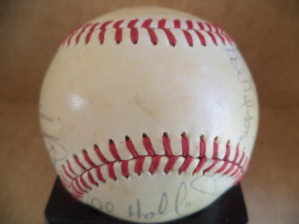 GIANTS J. LEONARD HERNDON J MORGAN EVANS MINTON LAVELLEVIDA SIGNED N.L. BASEBALL