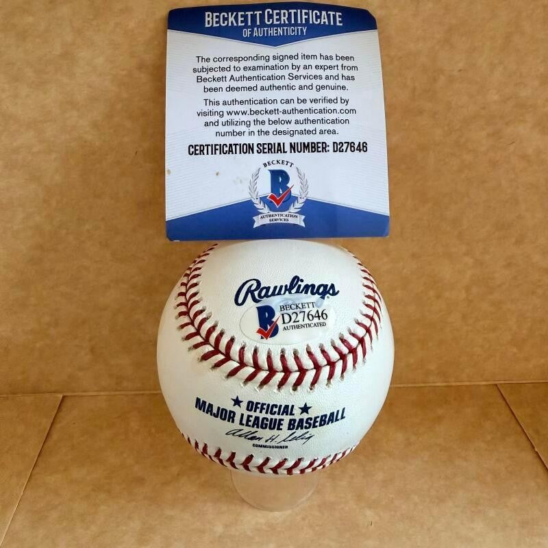 FERGIE JENKINS HOF 91 CHICAGO CUBS SIGNED M.L. BASEBALL  BECKETT AUTH