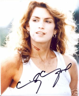 CINDY CRAWFORD  MODEL     SIGNED 8X10