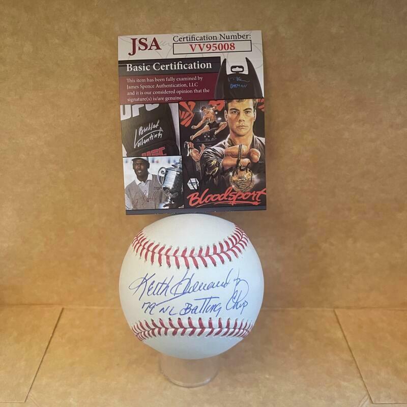KEITH HERNANDEZ 79 NL BATTING CHAMP SIGNED AUTO ML BASEBALL JSA VV95008