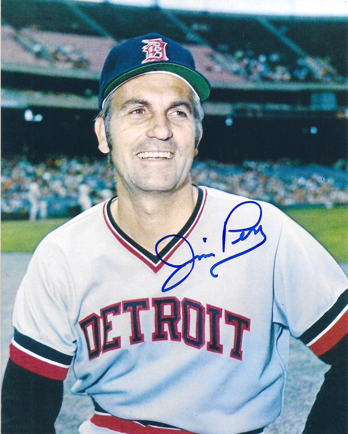 JIM PERRY DETROIT TIGERS SIGNED AUTOGRAPHED 8X10 PHOTO W/COA