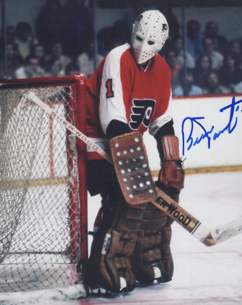 BERNIE PARENT PHILADELPHIA FLYERS SIGNED AUTOGRAPHED 8X10 PHOTO W/ COA