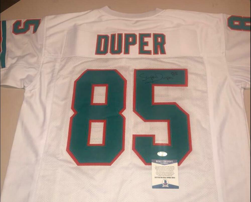 MARK SUPER SUPER #85XL DOLPHINS CUSTOM JERSEY BECKETT S69141