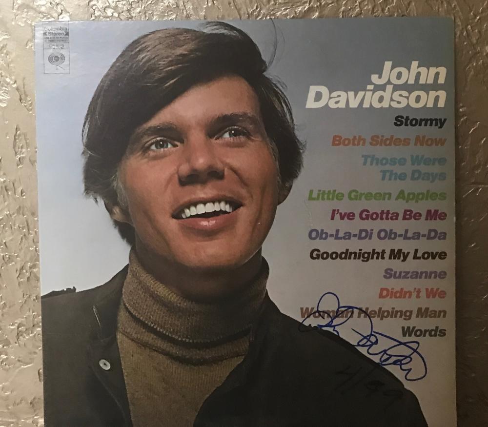 JOHN  DAVIDSON  SELF TITLED  JOHN DAVIDSON  SIGNED  1997  VINYL RECORD  W/COA